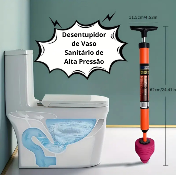 Desentupidor de Vaso Sanitário de Alta Pressão